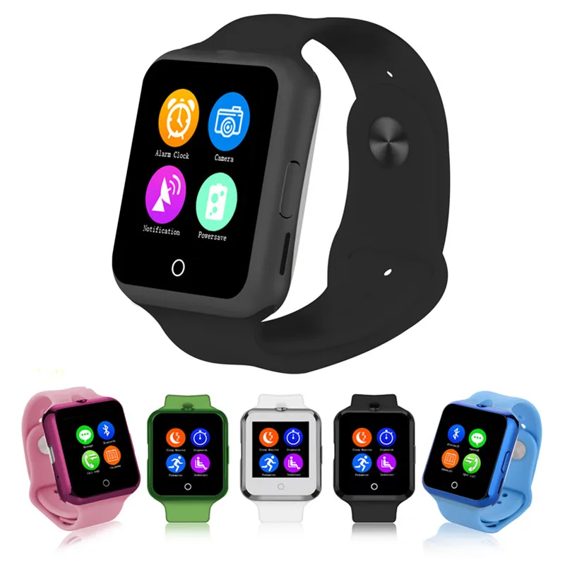 Фото V88 bluetooth smart watch фитнес heart rate monitor для ios android смартфонов поддержка sim/tf камеры 0.3mp