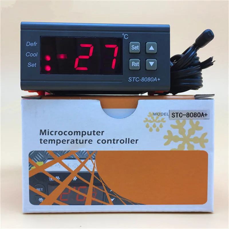AC 110V ~ 220V 10A регулятор температуры морозильной камеры с нагревательной проволокой