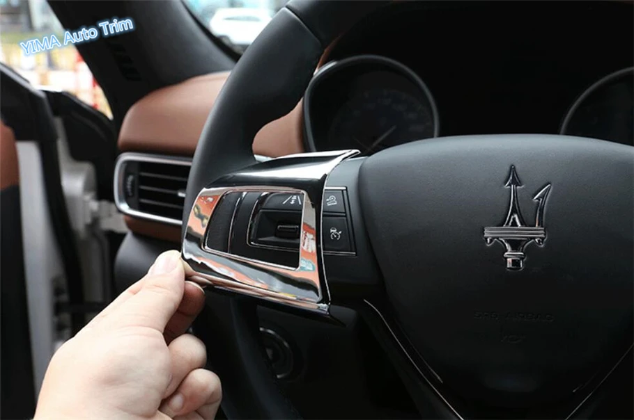 Lapetus автомобильный Стайлинг руль кнопка рамка крышка Накладка подходит для Maserati