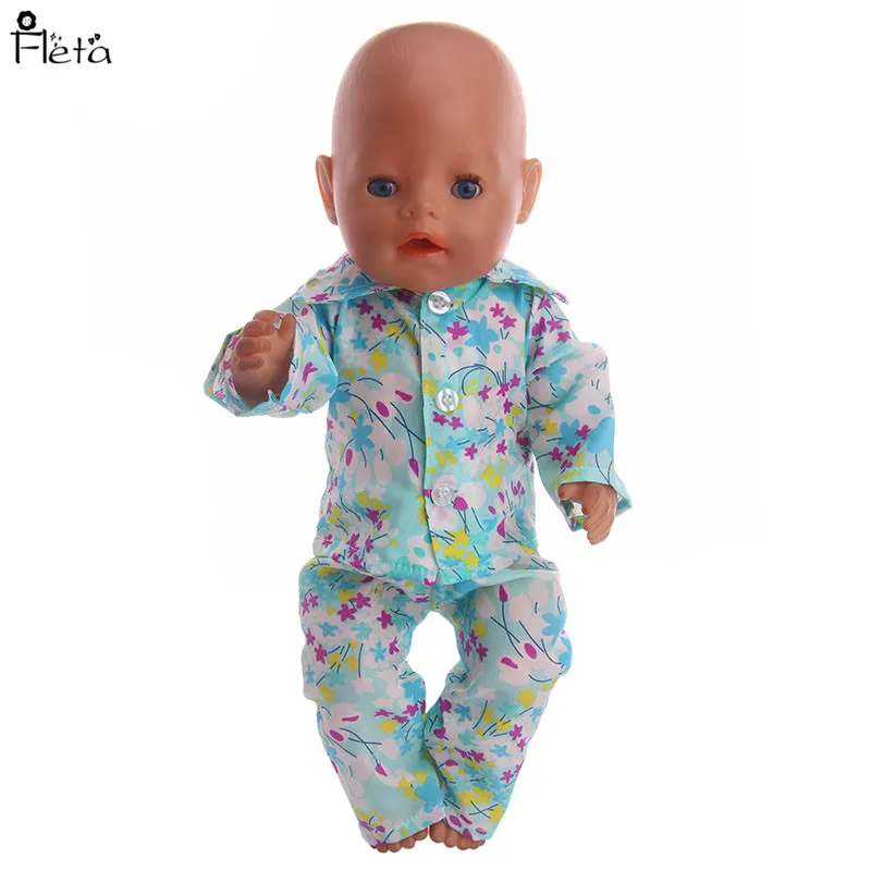 Флисовая Пижама одежда для вечеринки пижама с белыми пуговицами 43 см Reborn Baby Doll