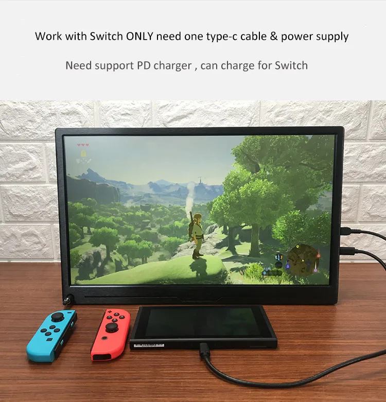 Портативный Экран 17 3 дюйма IPS Type C 4K для Switch PS4 Pro Xbox 60 Гц 2 0 HDR монитор ПК ноутбука