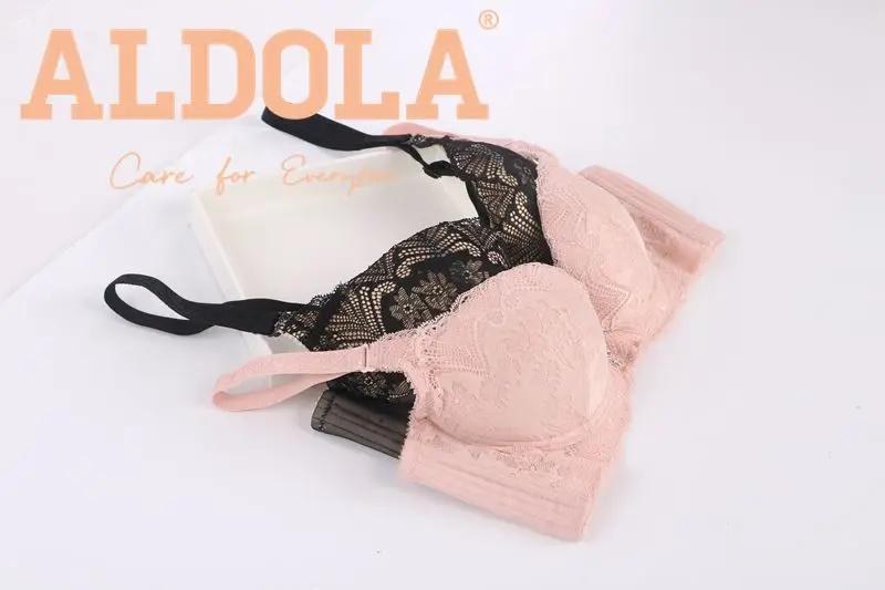 Aldola плюс Размеры Push Up бюстгальтеры Sexy Полный охвата кружева цветок регулируемые