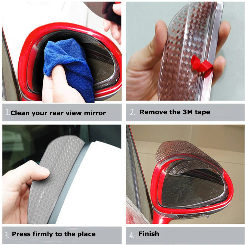 Зеркало заднего вида Стикеры дождь щит ПВХ автомобиля morror для бровей Наклейки|car