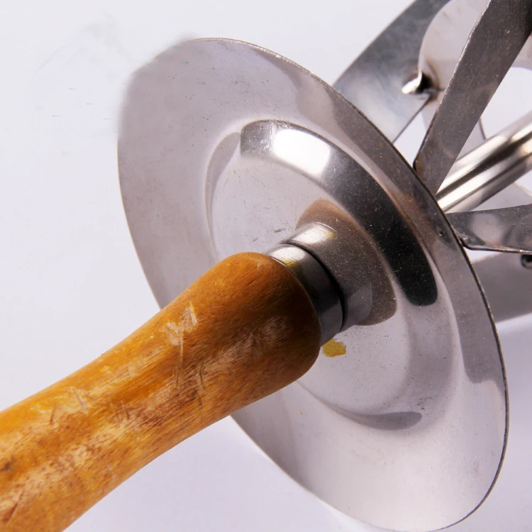Wooden Handle Stainless Steel Triangle Rolling Dough Cutter for Making Croissant Knife For Bread HM26 | Дом и сад