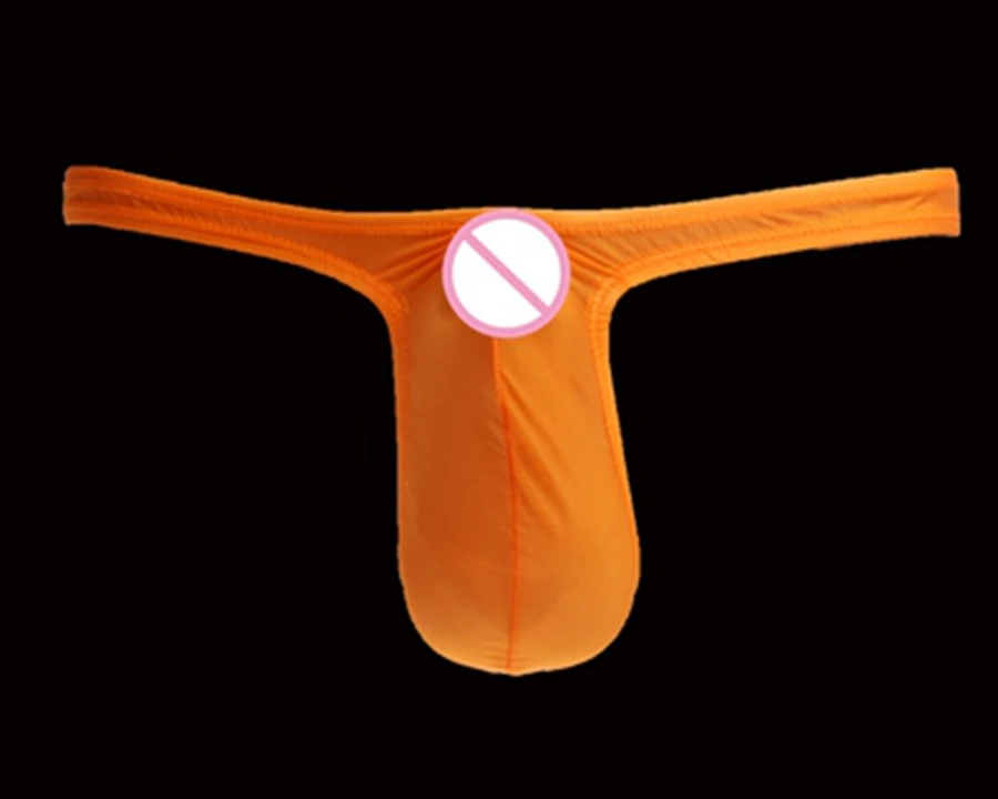 Men 's ice silk thongs sexy men' s underwear translucent gay jockstrap string homme |
