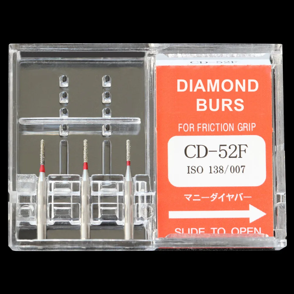 30 шт(10 Коробки) зубные Алмазные Боры CD-50F/CD-51F/CD-52F/CD-53F/CD-54F полировщик дрель FG1.6mm наконечник для высокоскоростной бормашины DIA-BURS