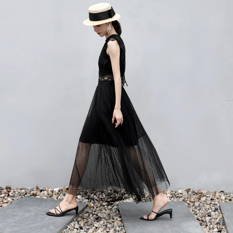 Новое поступление 2019 Летний Тонкий лоскутный кружевной комплект из 2 предметов