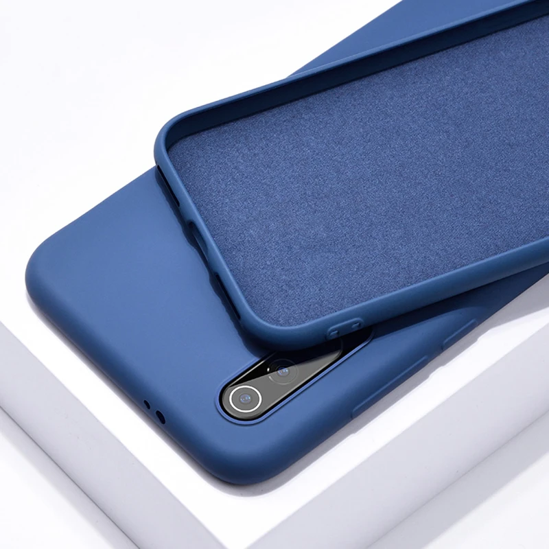 Оригинальный чехол из жидкого силикона для Xiaomi Mi 9 SE 8 Lite A2 6X MiX 2S мягкий с полной