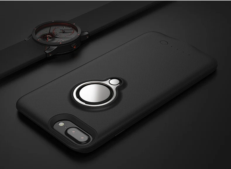 7000 мАч запасная батарея Зарядка чехол с держателем для iphone 6s портативная внешняя зарядка чехол для телефона для iphone 6 7 8 plus - Цвет: 7000mAh for i8 plus