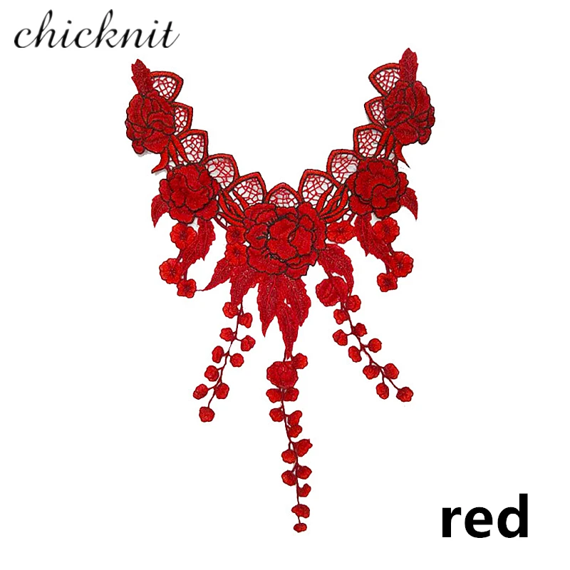CHICKNIT модное красное синее фиолетовое желтое розовое вышитое ожерелье с