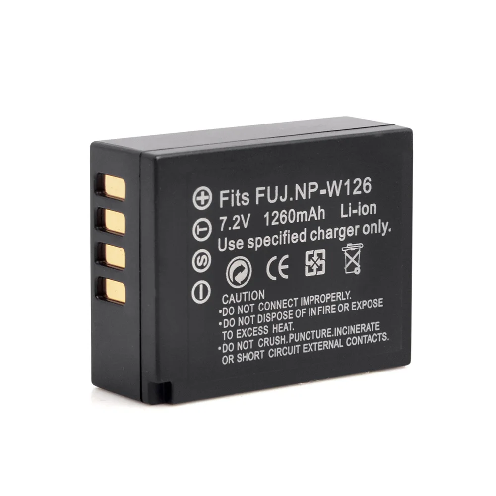 1260mAh 7 2 V NP W126 литий ионная аккумуляторная батарея для FUJI X Pro1 E1 камеры FinePix HS50