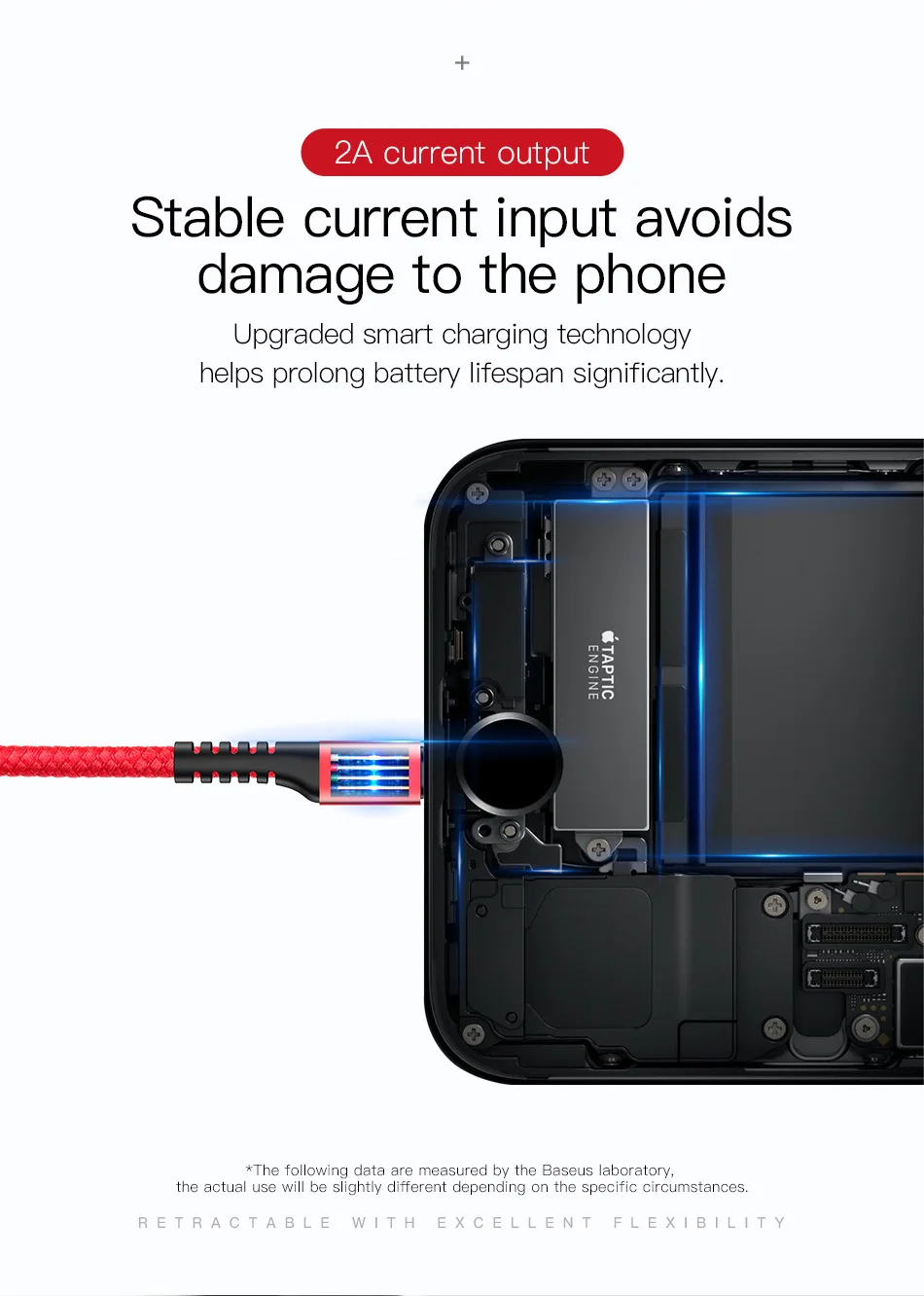 Baseus пружинный USB кабель для iPhone X XR Max автомобильное зарядное устройство 2A кабель передачи данных для быстрой зарядки USB для телефона автомобильное зарядное устройство стильный провод