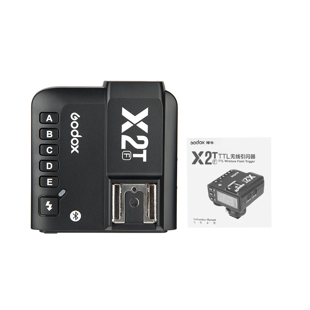 Godox X2t f Ttl 2 4g беспроводной триггер вспышки 1/8000s Hss Передатчик Кнопка спуска затвора