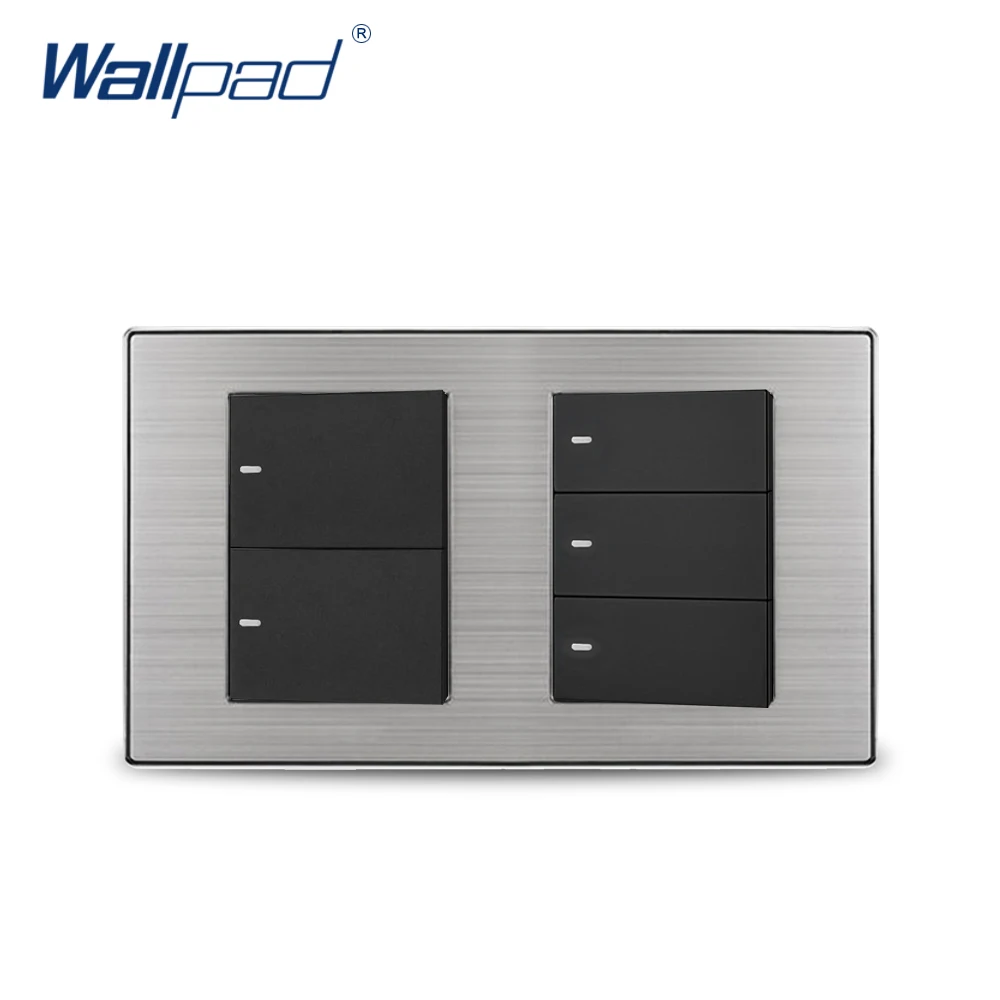 Настенный выключатель Wallpad 5 Gang моментальная перезагрузка контактный