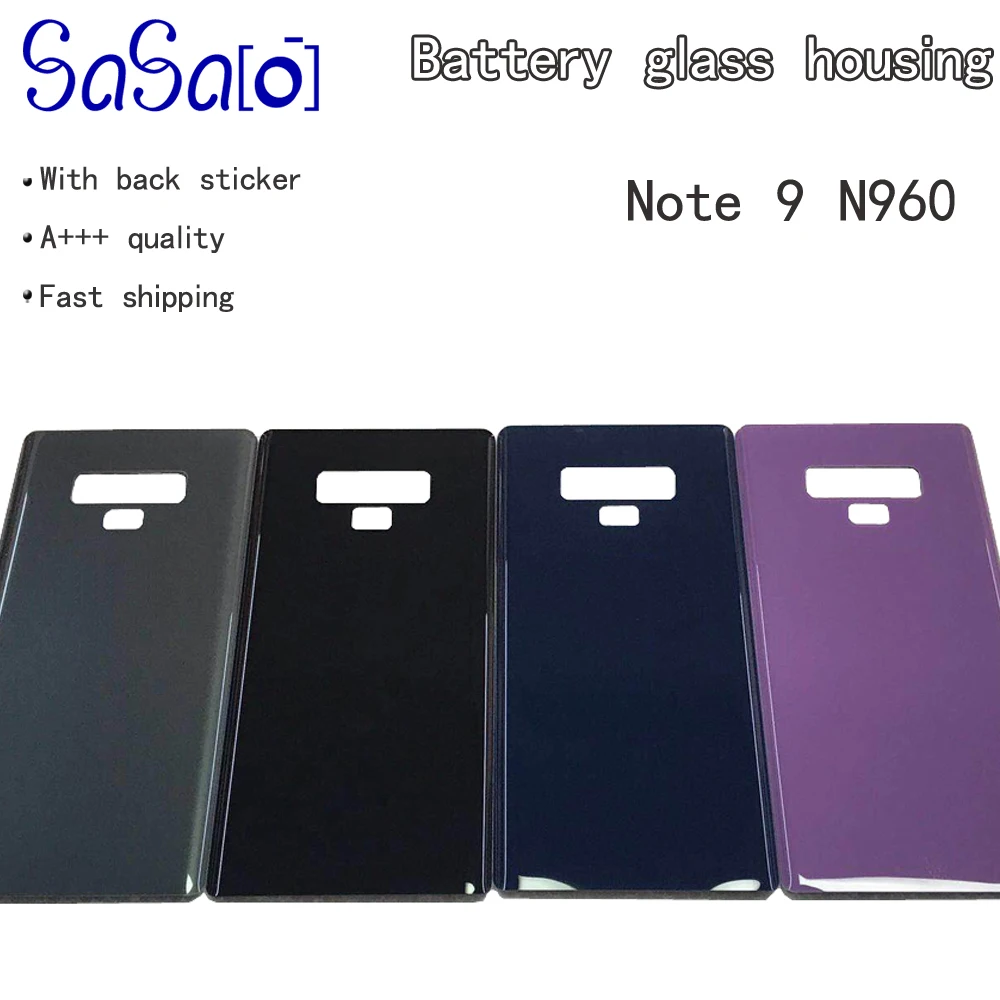 Заднее стекло для Samsung Galaxy Note 9 N960 N960F 10 шт. сменная Крышка батарейного отсека