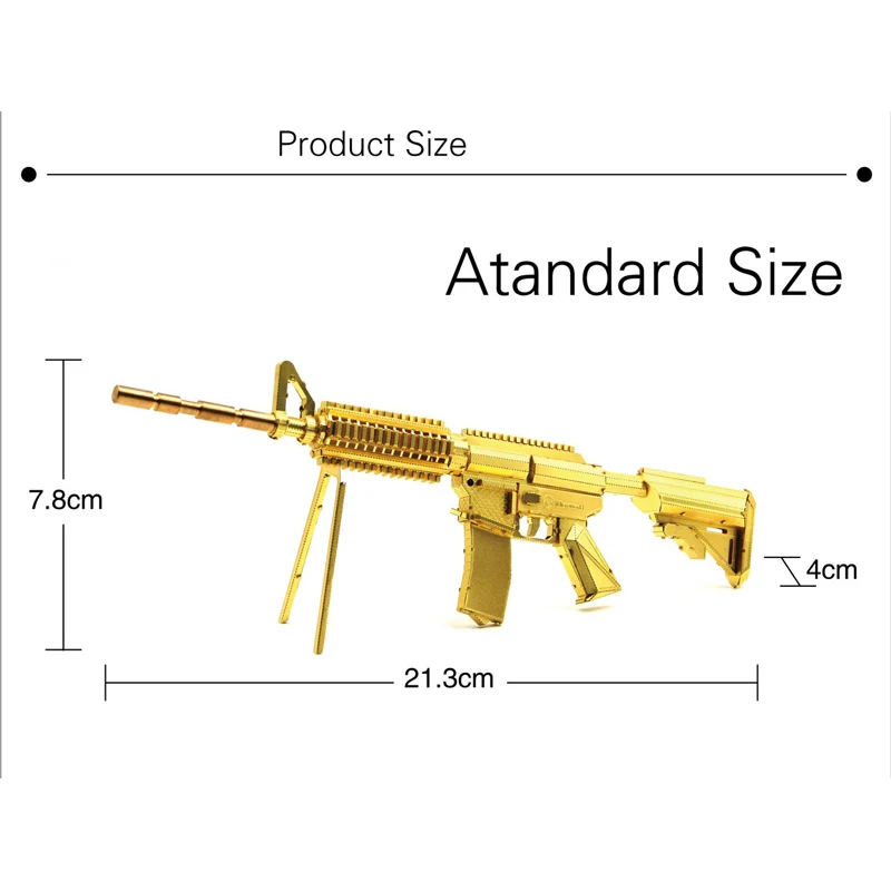 M4A8 модель карбина своими руками лазерная резка головоломка 3D нано металлическая