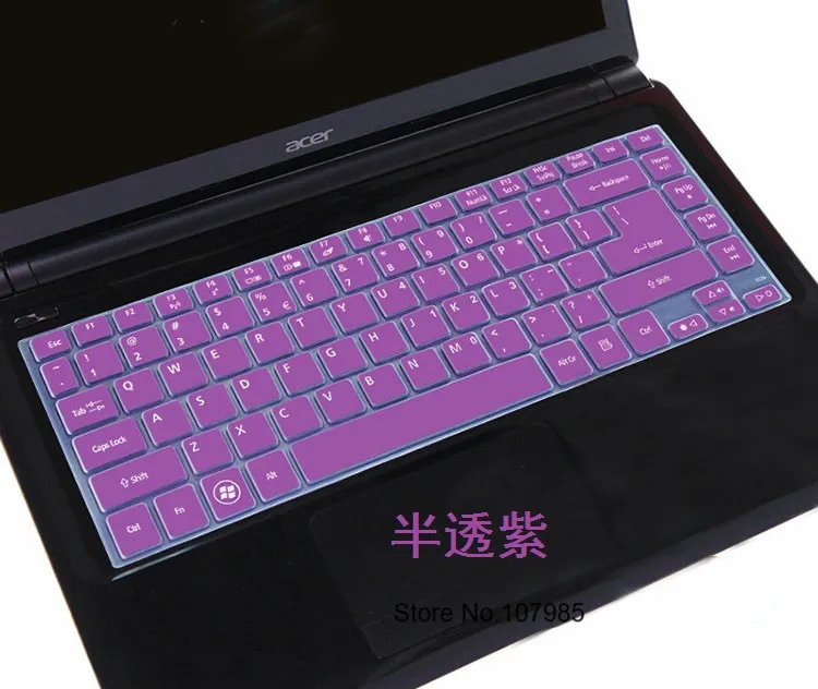 Purple Крышка клавиатуры для acer Aspire E5-472 E5-421 V5-471 V5-473 E1-470G E1-432G E1-472 V3-471G V5-472 ES-421 ES-411 - Цвет: Purple