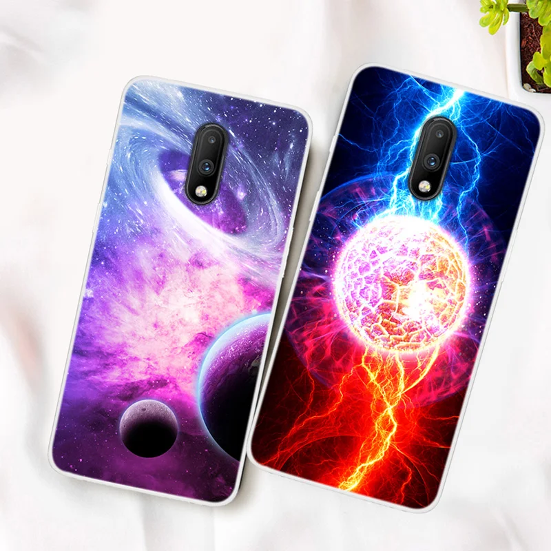 Силиконовый чехол для OnePlus 7T Pro One Plus 7Pro мягкая задняя крышка с художественным