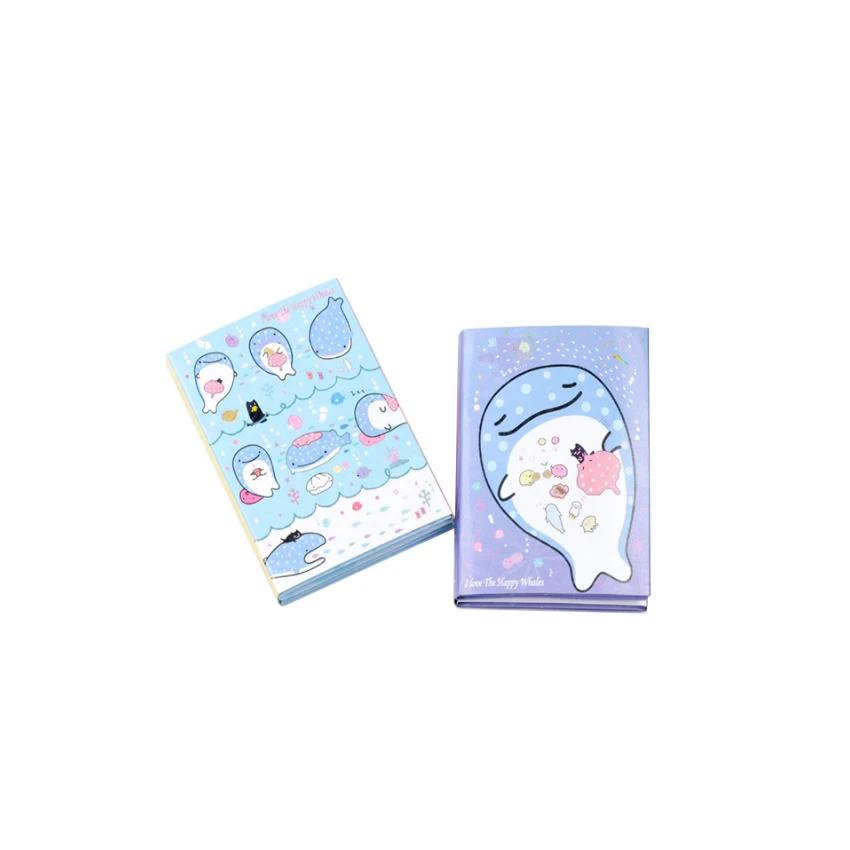 12 шт./лот, милые Мультяшные киты, шесть раз, липкий блокнот, Kawaii, Закладка, напоминание, этикетка, канцелярские товары