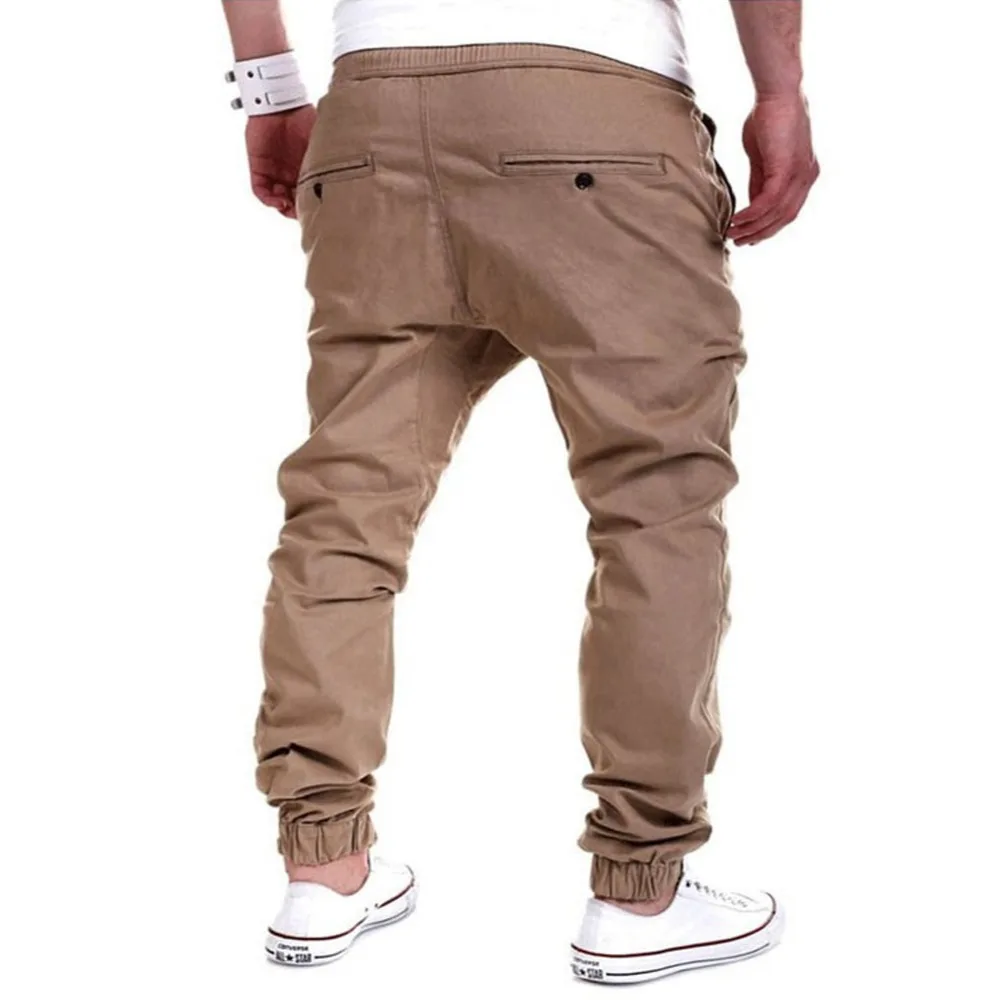 2018 мужские s джоггеры Брендовые брюки повседневные однотонные Jogger хаки черные