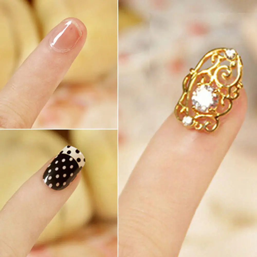 100 шт Сделай Сам ногти маникюр двухсторонние клейкие наклейки для накладных