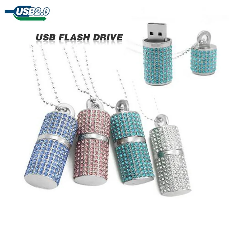 Новейшая флешка Usb флеш накопитель U диск 32 ГБ 16 8 4 Гб бриллиантовый кристалл