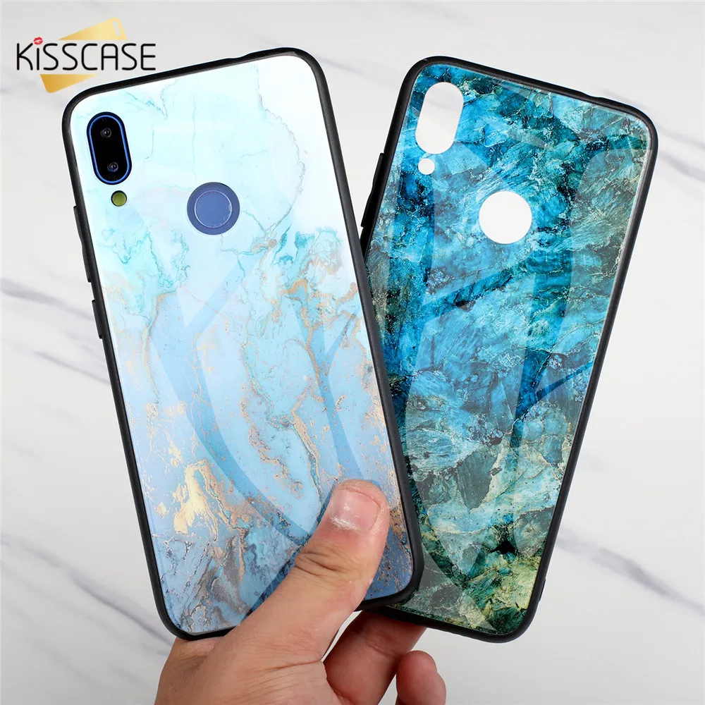 KISSCASE Роскошный Мраморный чехол для Xiaomi Pocophone F1 винтажный градиентный стеклянный