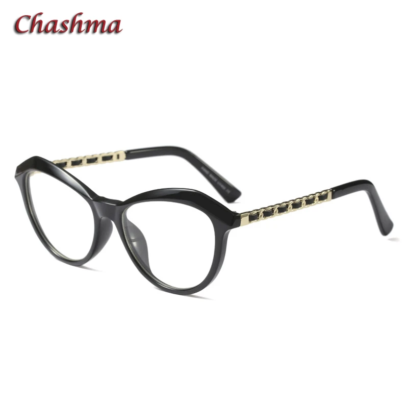 Bright Black Женские очки с оправой oculos de grau monturas de lentes mujer, прозрачные очки, женские близорукие прозрачные линзы - Цвет оправы: Bright Black