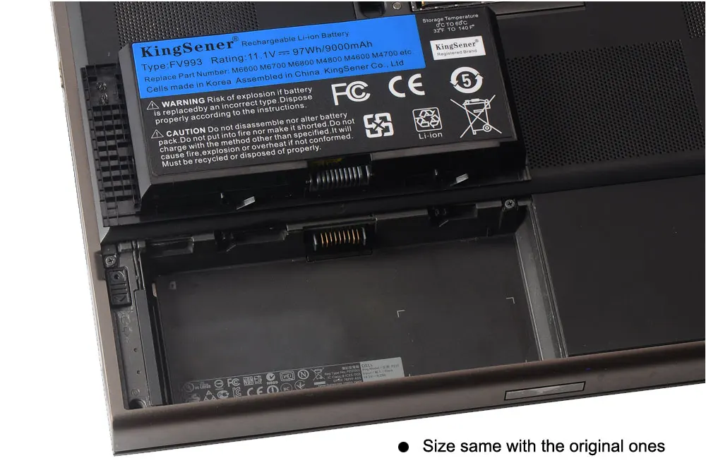 KingSener Корея сотовый FV993 Батарея для DELL Precision M6600 M6700 M6800 M4800 M4600 M4700 FJJ4W PG6RC R7PND OTN1K5 11,1 V 97WH