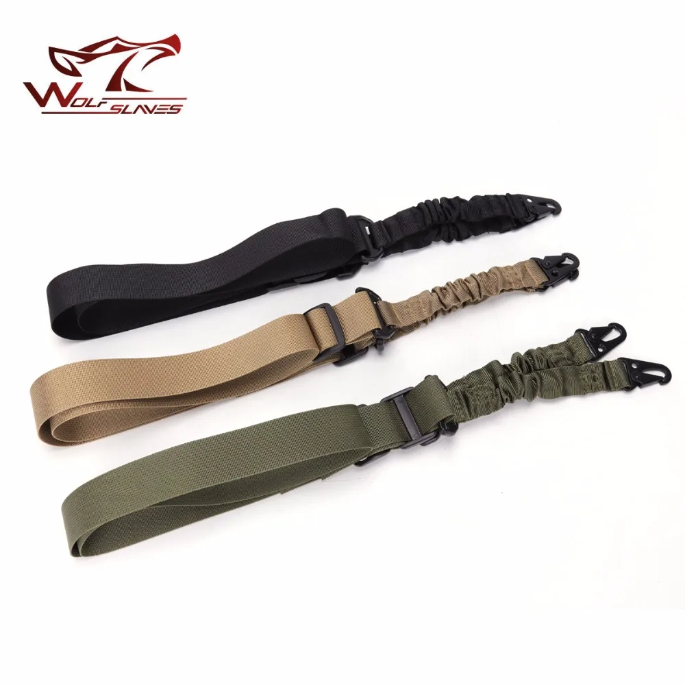 

Tactical Double 2 Point Gun Sling Adjustable Nylon Safety Weapon Gun Strap Hunting Army Bungee AK /AR15/ M4 Airsoft Rifle Sling