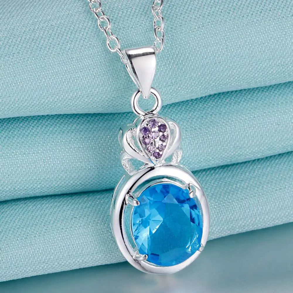 2018 New Lucky color flower Pendants necklace Popular Austrian Rhinestone Crystal Necklaces For Women AN1769 | Украшения и