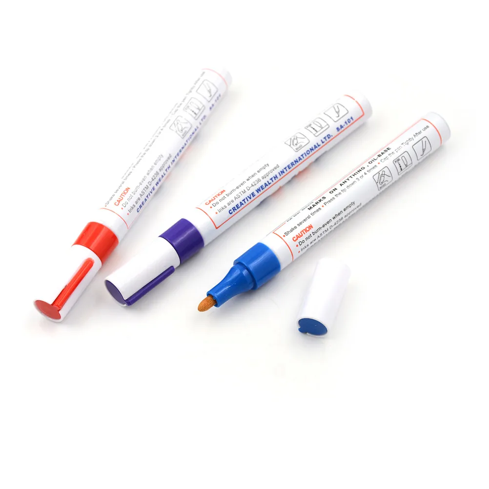 

10 Colors Waterproof Marking Pen Tire Metal Surface Repair Paint Pens Color Paint Marker Pen