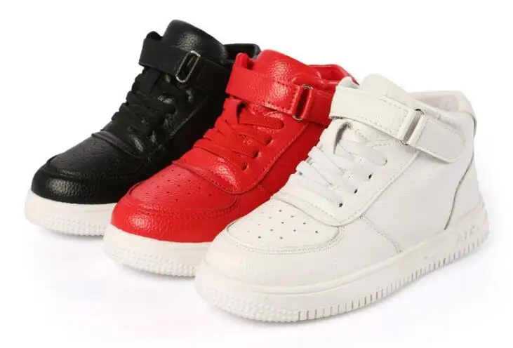 AI LIANG Весенняя повседневная детская обувь кожаные кроссовки высокая помощь