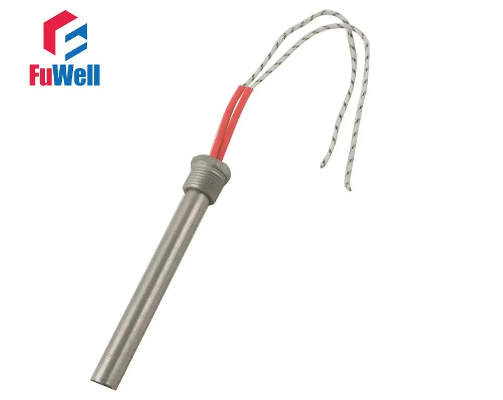 304 Stainless Steel Threaded Single End Heating Tube Cartridge Heater 16x150mm 500W 220V DN20 (25mm) |