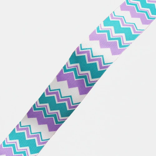 Purple Stripe 1 дюйм 25 мм печатные цветы корсажная лента Многоцветная Бабочка печать полиэстер для DIY волос Луки ремесла аксессуары - Цвет: Purple Stripe