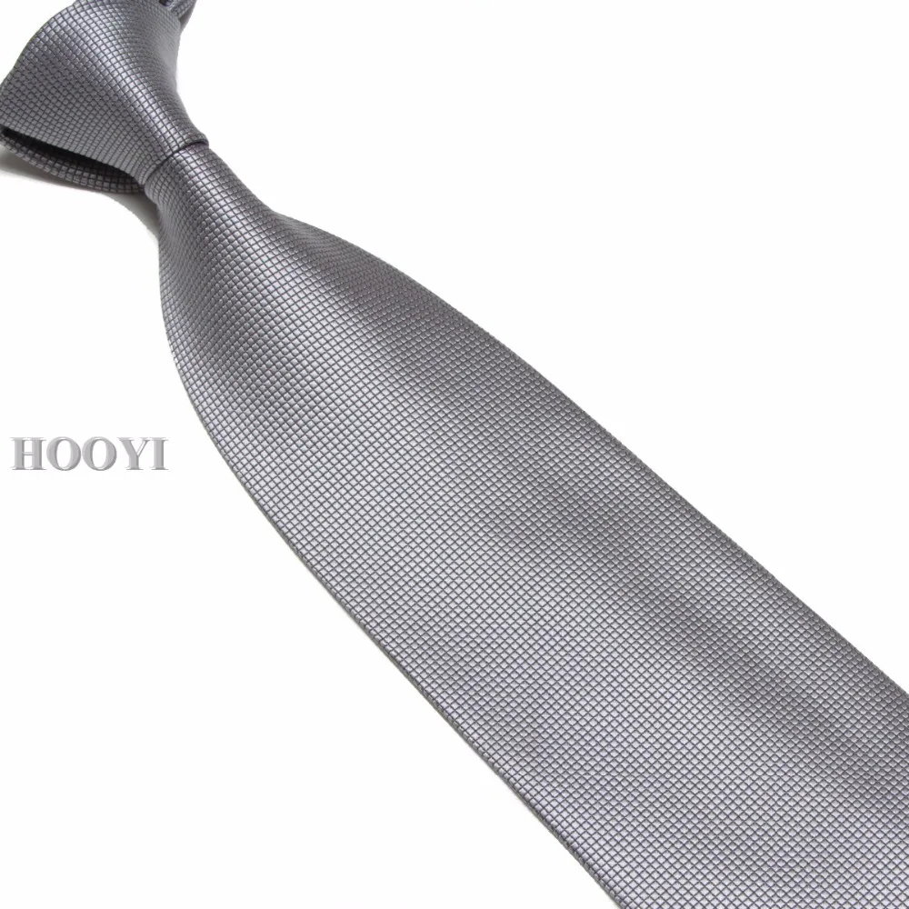 HOOYI 2019 men's ties neck tie solid plaid necktie high quality 15colors | Ties
