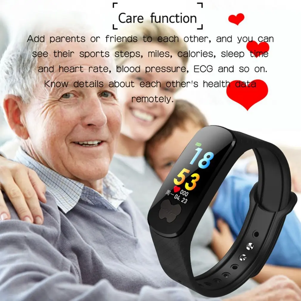 B37 Смарт часы 2018 новый цветной экран водонепроницаемый ECG + PPG монитор сердечного
