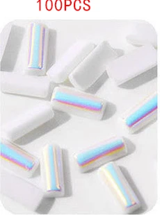 number2-100pcs 100 шт AB радужные жемчужины для дизайна ногтей Подвески шпильки/Русалка Halo жемчуг ногтей деко/3-D новые очаровательные японские украшения для ногтей - Цвет: number2-100pcs