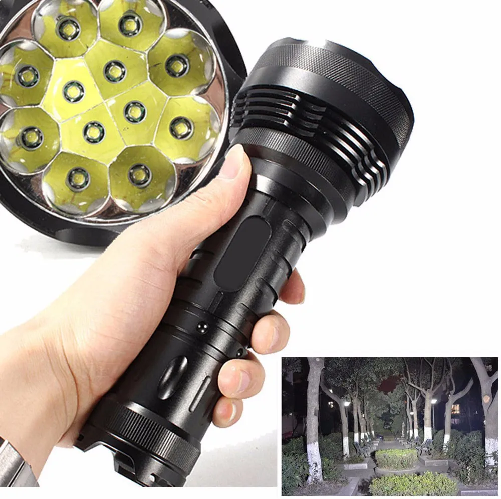 New High Quality 30000LM 12x XML T6 LED Flashlight 5 Mode Torch Light Lamp Waterproof Drop Shipping | Освещение