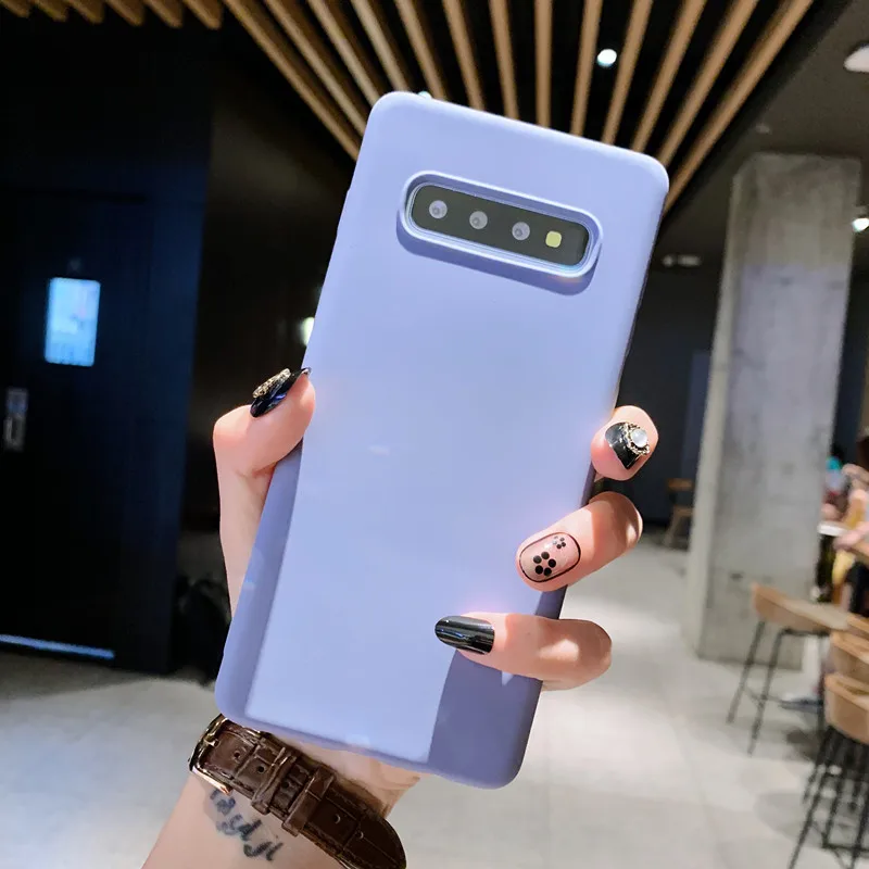 Gray Мягкие Летние жидкий силиконовый чехол для SamSung Galaxy S8 S9 S10 плюс S10E M30 A30 A50 A40 Note 8 9 задняя крышка S7 M30 A70 чехол - Цвет: Gray