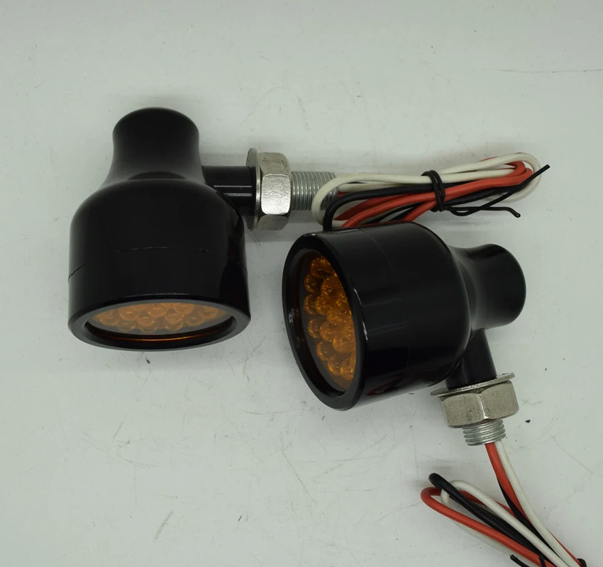 Free Shipping MINI Black Turn Signal Lights LED Motorcycle Signals Blinkers Front Rear Peg Light |