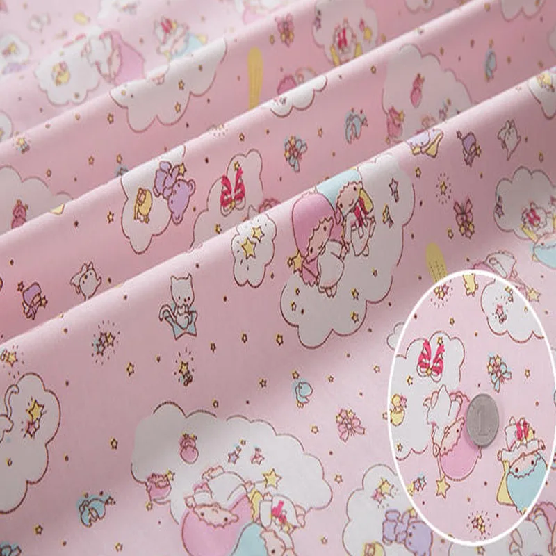 Pretty 2pcs 40x50cm Princess Angel Baby 100% cotton twill Fabric Bundle | Дом и сад