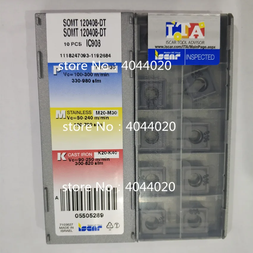 ISCAR SOMT120408 DT IC908 10 шт. карбдная вставка Бесплатная доставка|Токарный инструмент| |