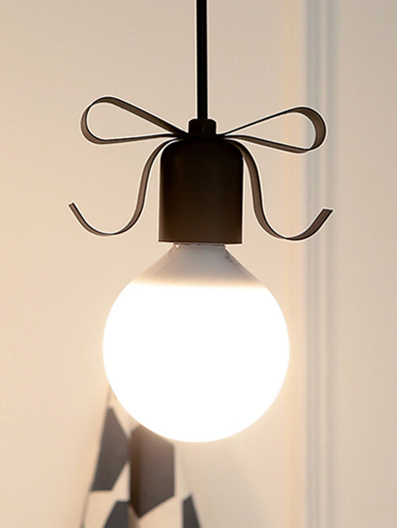 2020 сельская Подвесная лампа с бантом для ресторана романтическое красивое