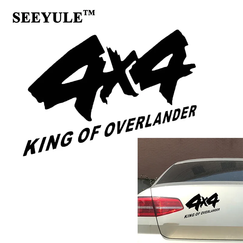 1 шт. SEEYULE Наклейка На Автомобиль SUV 4x4 KING OF OVERLANDER 4WD внедорожник пересеченный
