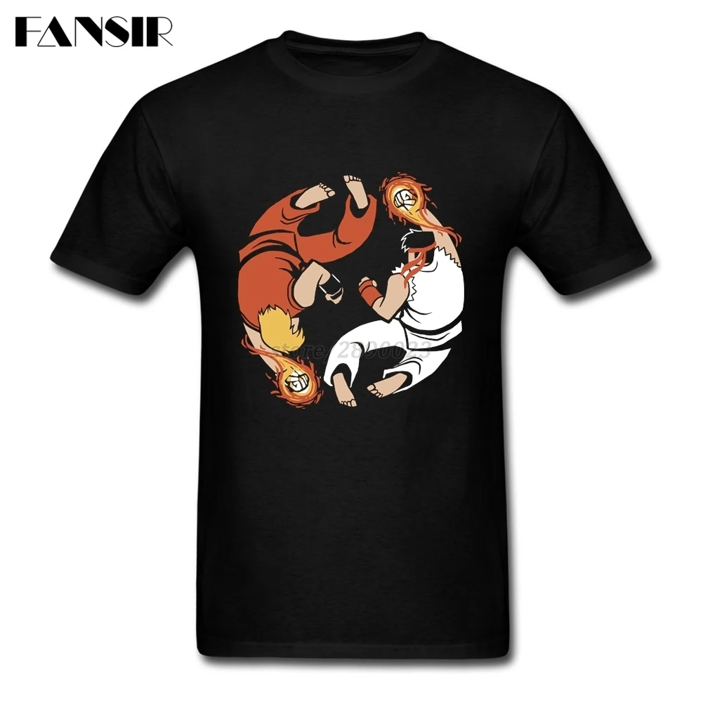 Крутая Мужская футболка с коротким рукавом круглым вырезом хлопок Kungfu Yin Yang