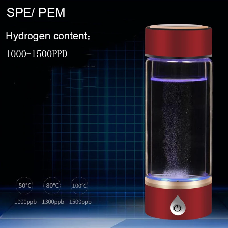 Новый SPE/PEM водородный богатый генератор бутылка с ионизатором воды Seperate H2 и O2