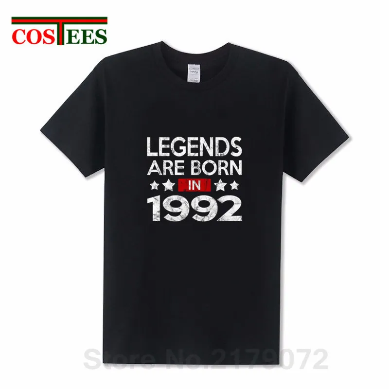 2019 Camiseta винтажная рубашка футболки с надписью Легенды рождены в 1992 для женщин и