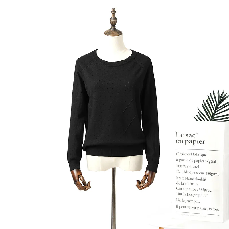 Women pullovers dot knitted sweater long sleeves basic o-neck winter Knit tops warm Korean Style tricot new female Женская одежда