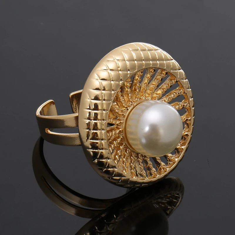 Женский комплект ювелирных изделий Fani золотого цвета с африканскими бусинами